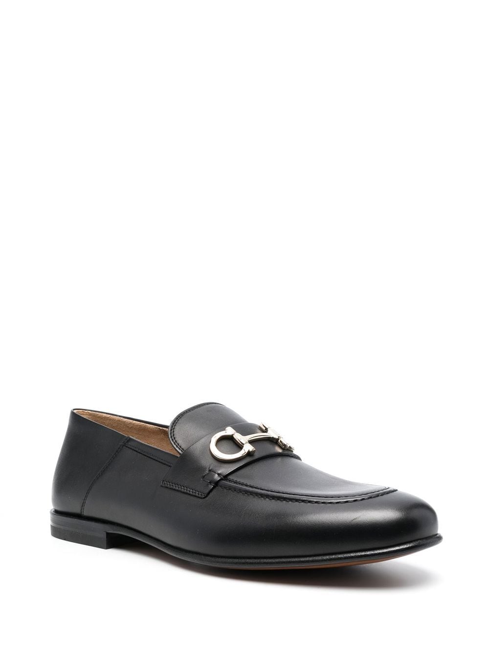 Ferragamo Gancini leren loafers - Zwart