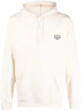 A.P.C. logo-print drawstring hoodie - Neutrals