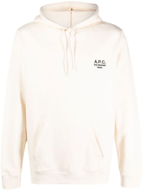 A.P.C. logo-print drawstring hoodie Men