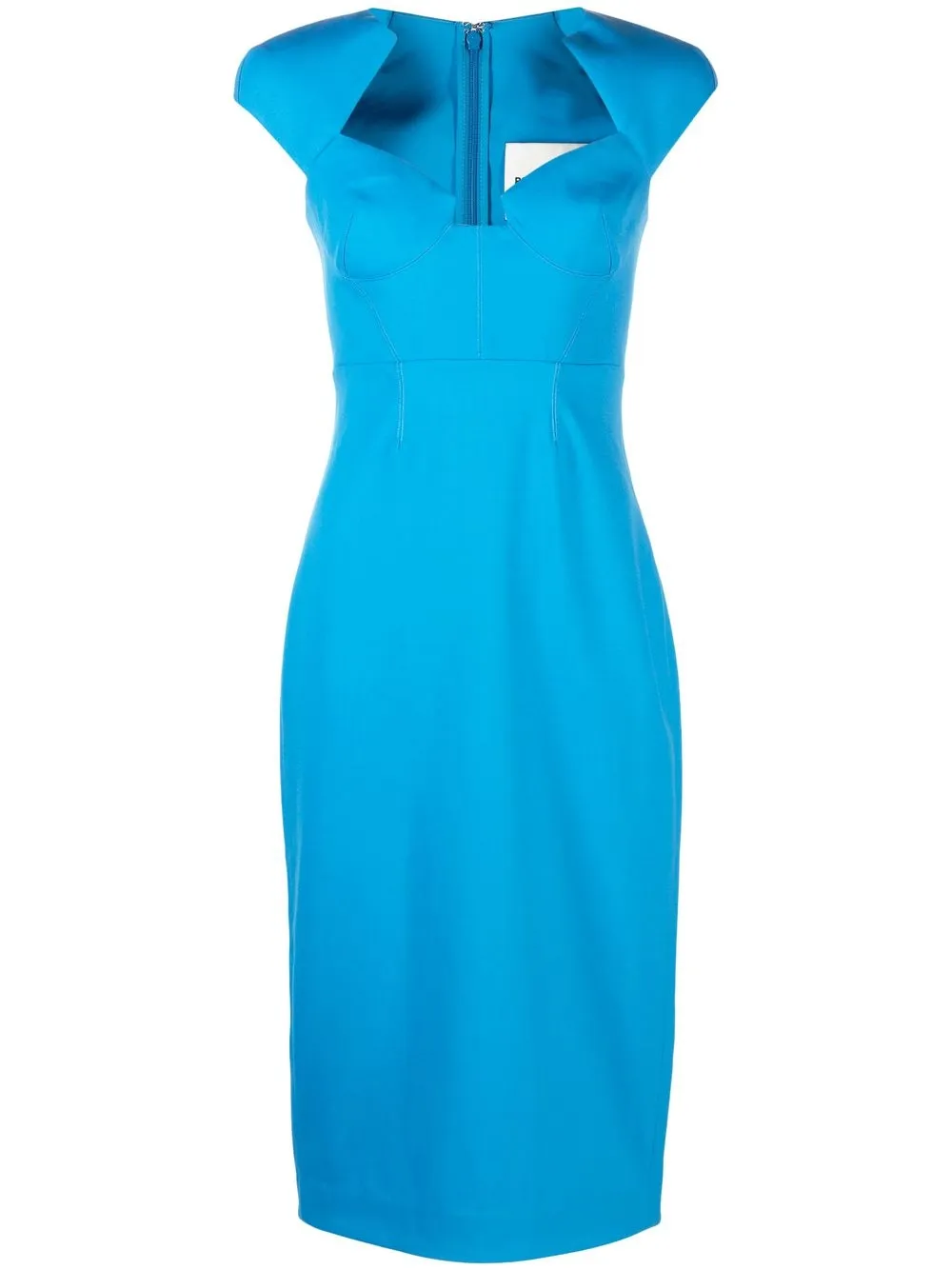 

Roland Mouret sweetheart-neck pencil midi dress - Blue