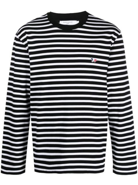 Maison Kitsuné - striped long-sleeve T-shirt