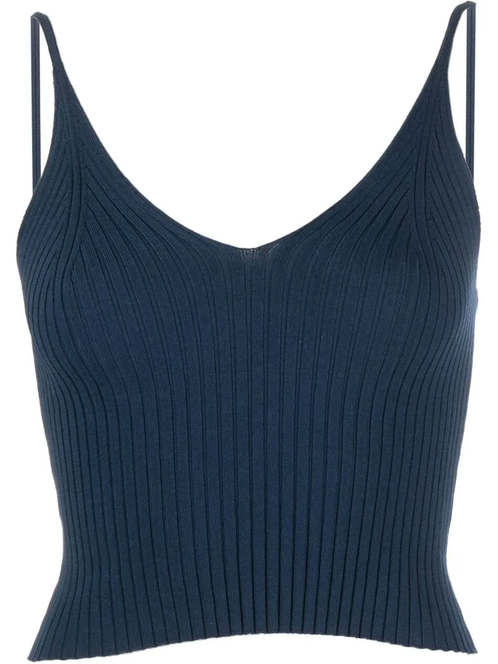 

Live The Process knitted v-neck cropped top - Blue