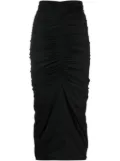 Philosophy Di Lorenzo Serafini gathered detailing midi skirt - Black