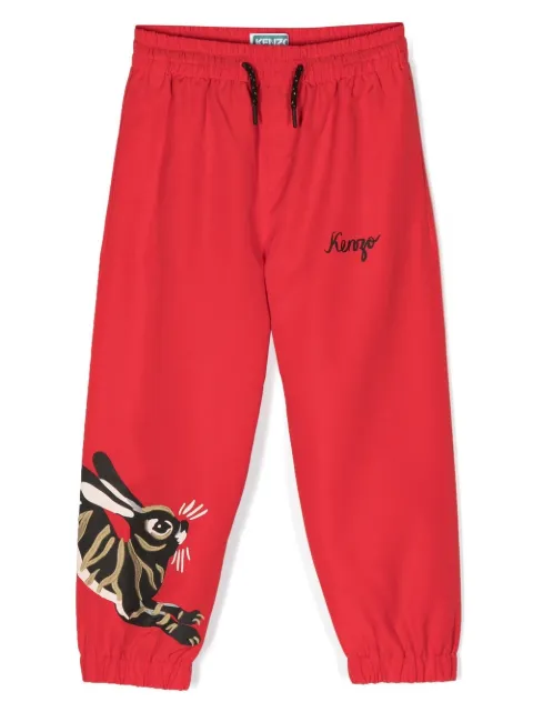 Kenzo Kids rabbit-motif track pants