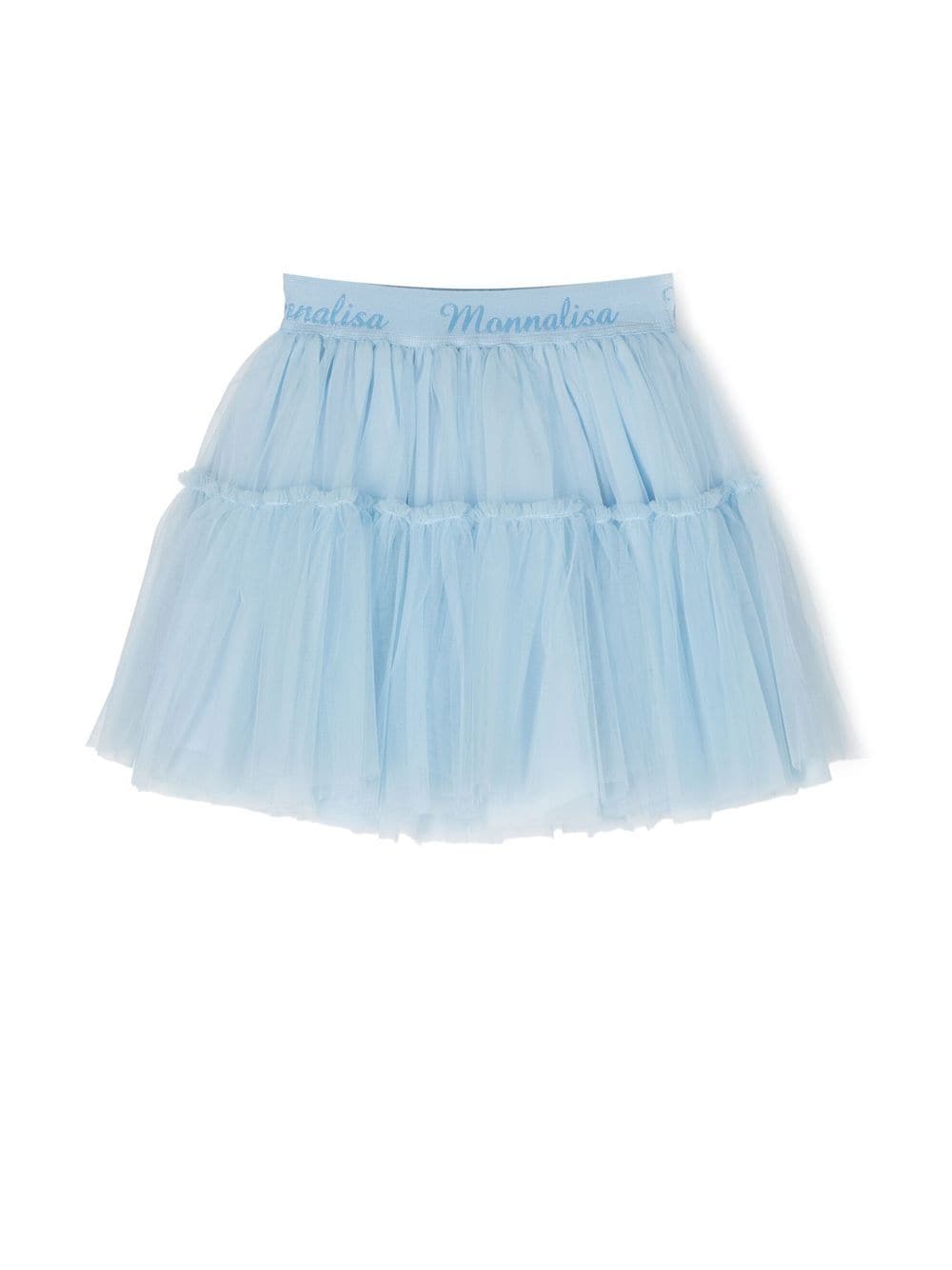 Monnalisa Kids' Logo-waistband Tutu Skirt In Blue