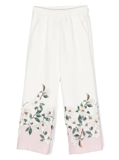 Monnalisa pantalones rectos con estampado floral