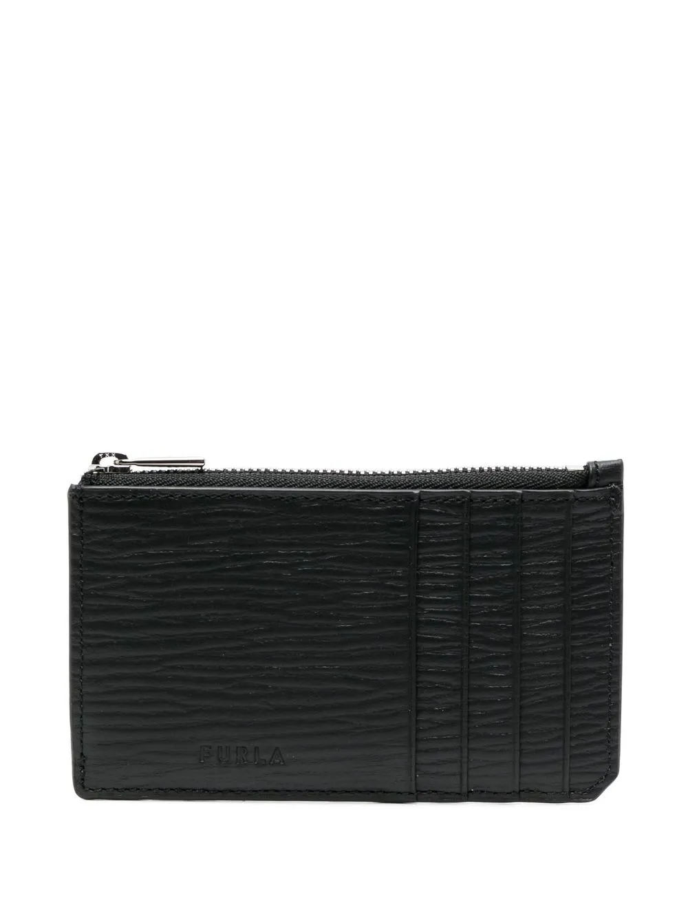 

Furla debossed logo zipped wallet - Black