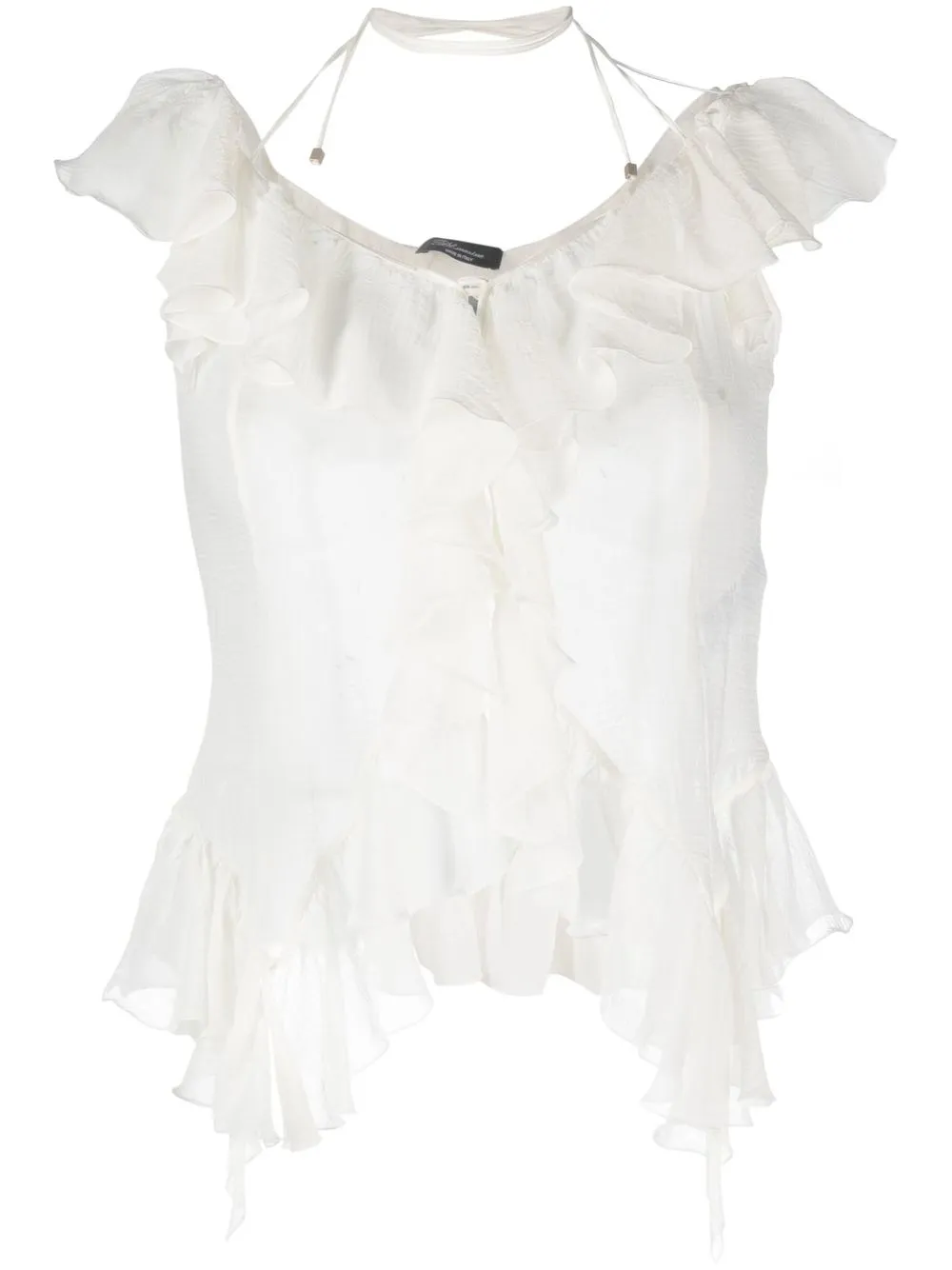 

Blumarine short-sleeve ruffled blouse - White
