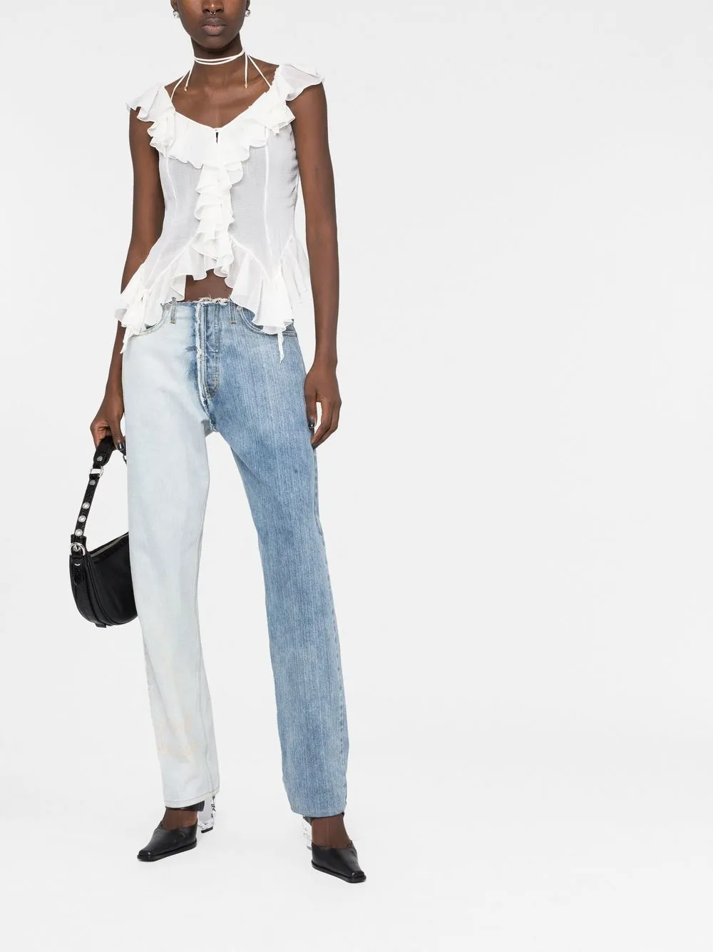 Blumarine Blouse met ruches - Wit