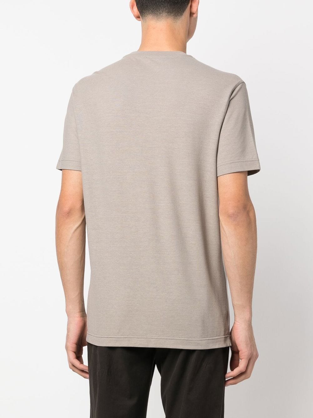 Shop Zanone Short-sleeved Cotton T-shirt In Nude