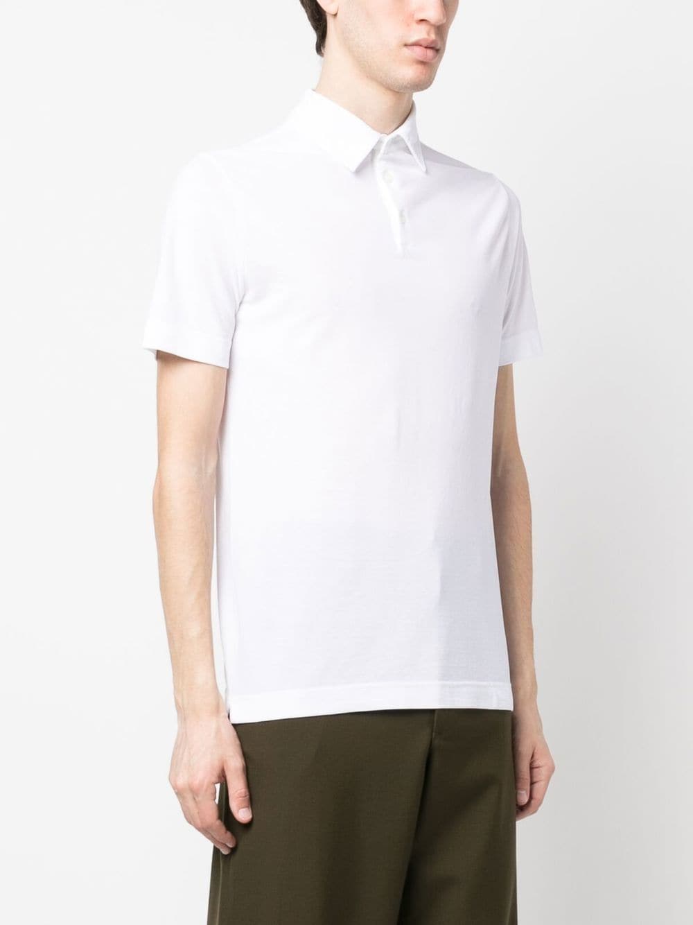 Shop Zanone Basic Short-sleeved Polo Shirt In Weiss