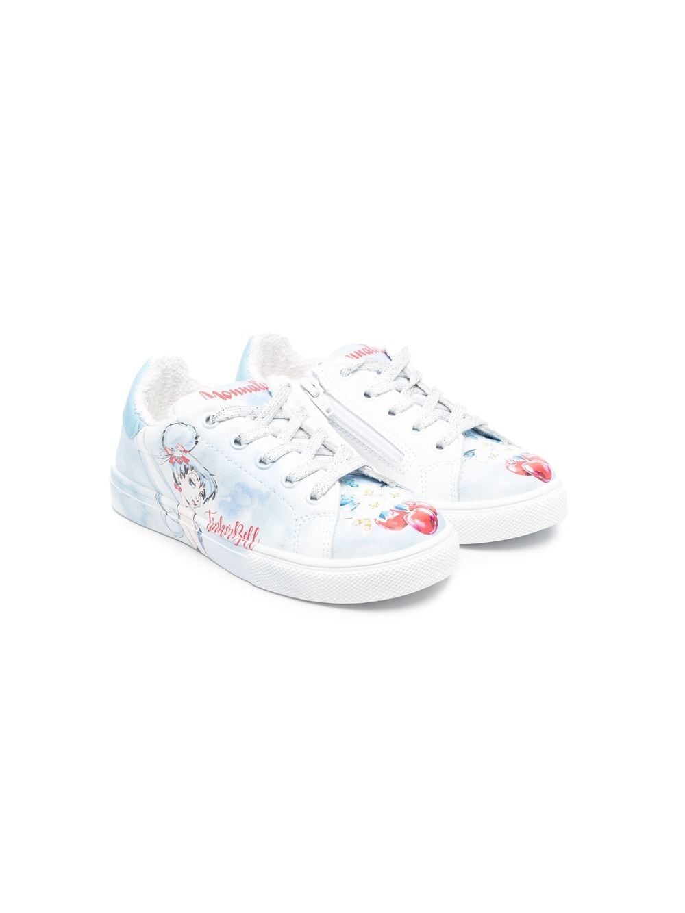 Monnalisa Kids' Tinkerbell Low-top Sneakers In White