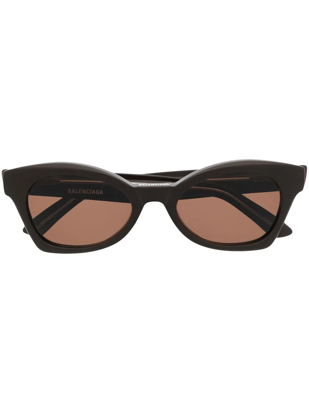 

Balenciaga Eyewear logo-print square-frame sunglasses - Brown