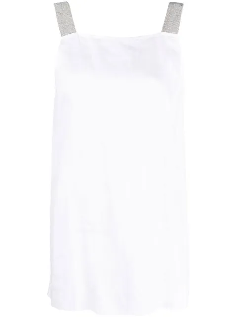 Fabiana Filippi metallic strap linen top