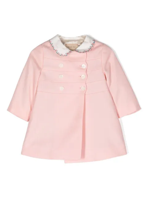 Gucci Kids double-breasted bib-collar coat