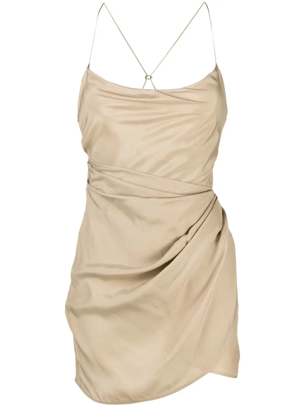 

GAUGE81 strapless silk mini dress - Neutrals