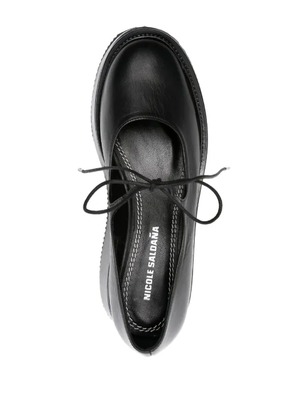 Nicole Saldaña 50mm Fabiana Wedge Shoes | Black | FARFETCH