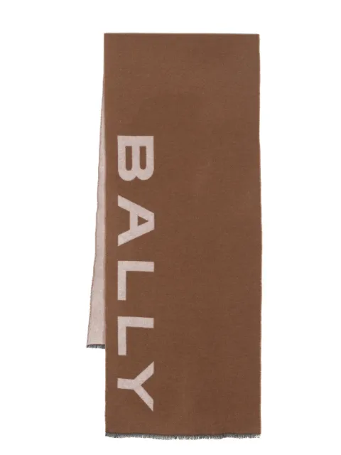 Bally وشاح بشراشيب وطبعة شعار الماركة
