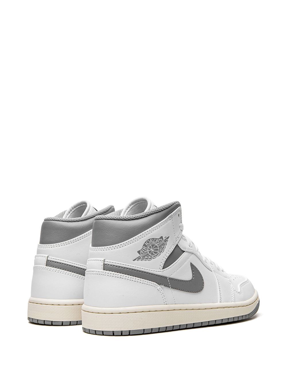 Shop Jordan Air  1 Mid "white/stealth Grey" Sneakers