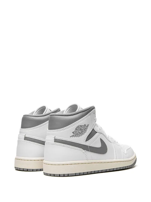 Air jordan 1 white grey sale