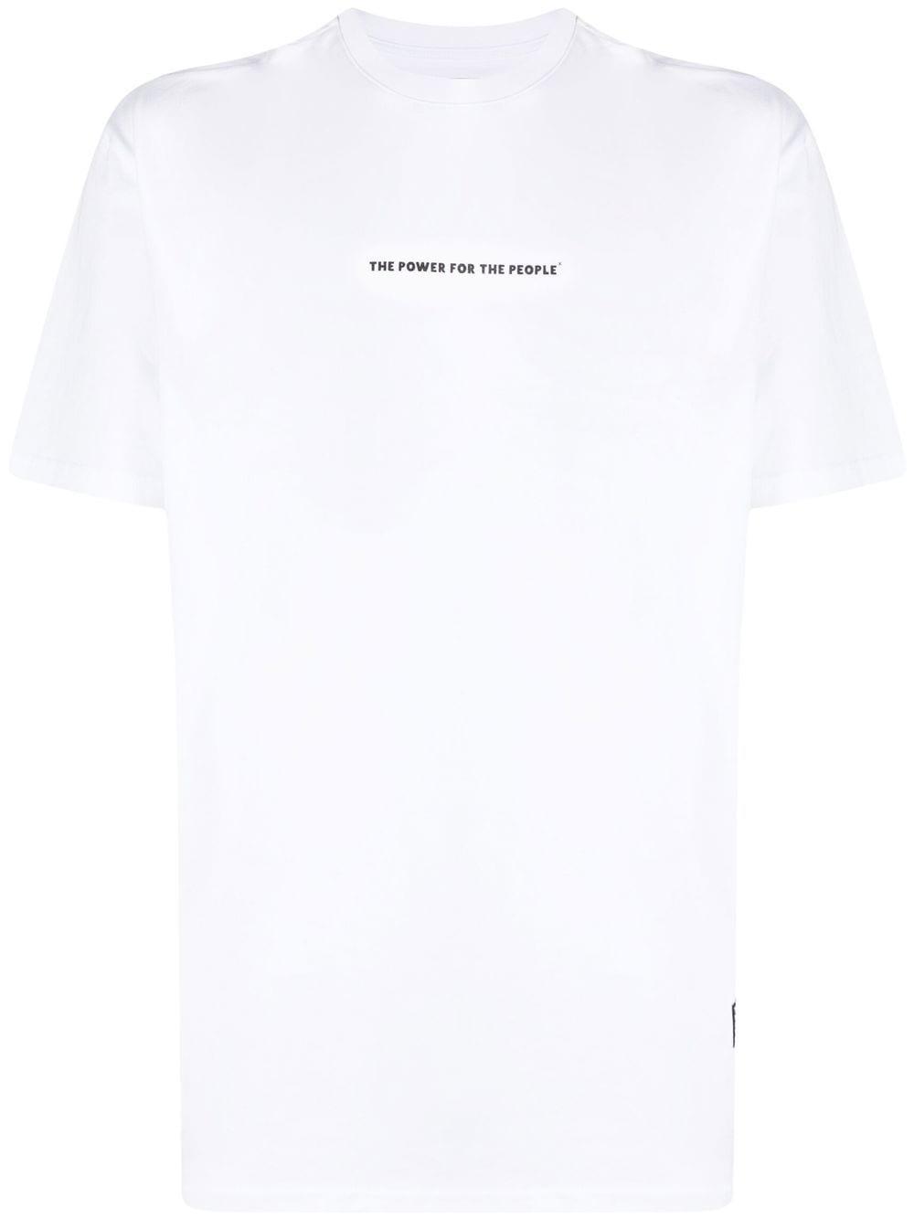 Shop The Power For The People Logo Print Short-sleeve T-shirt In White