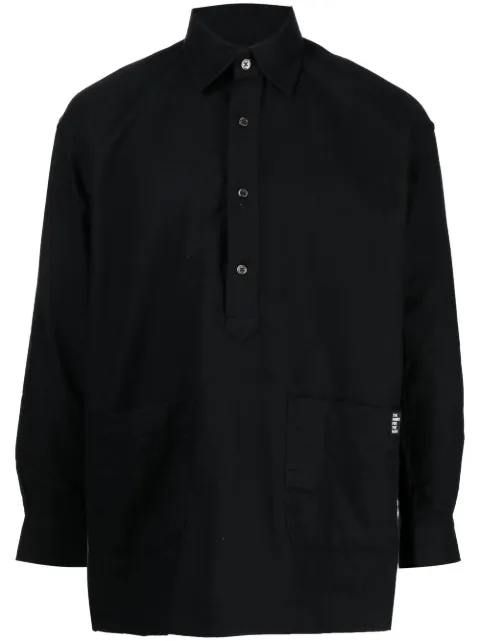 The Power For The People button placket long-sleeve shirt