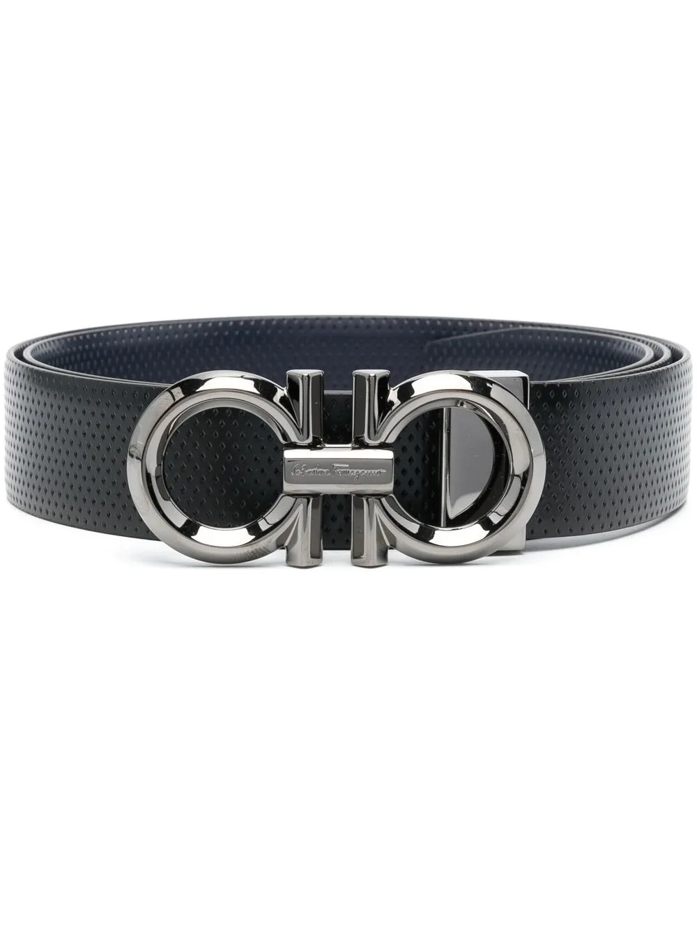 

Ferragamo leather logo plaque belt - Black