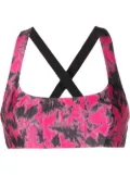 Philosophy Di Lorenzo Serafini floral-print cross-strap bralette - Pink