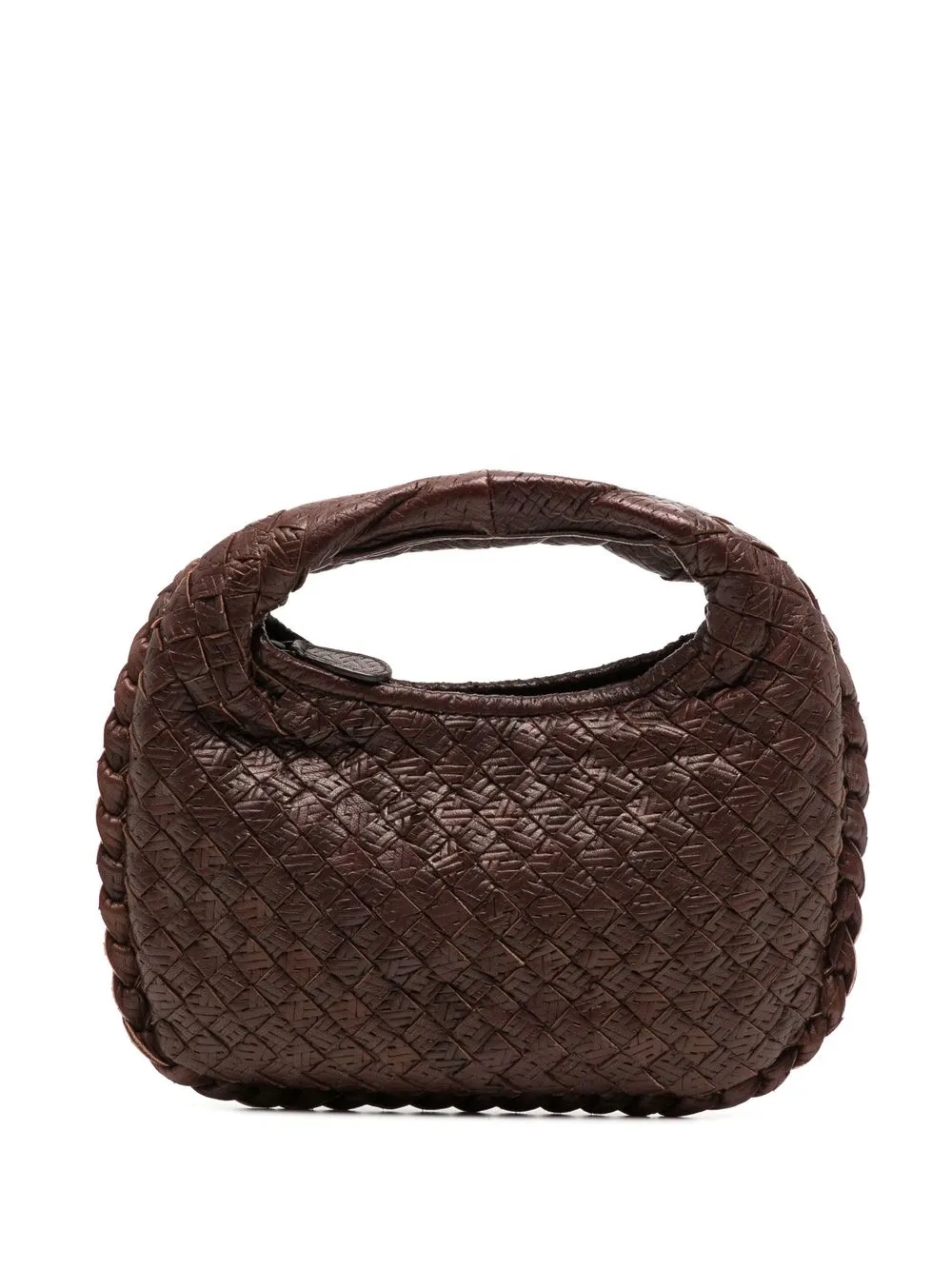 

Bottega Veneta Pre-Owned 2000s Intrecciato mini zipped handbag - Brown