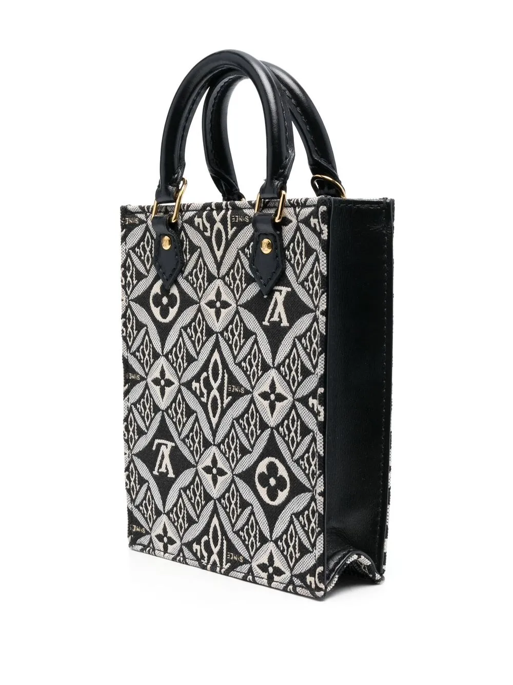 Preowned Louis Vuitton 2021 Petit Sac Plat Tophandle Bag In Black