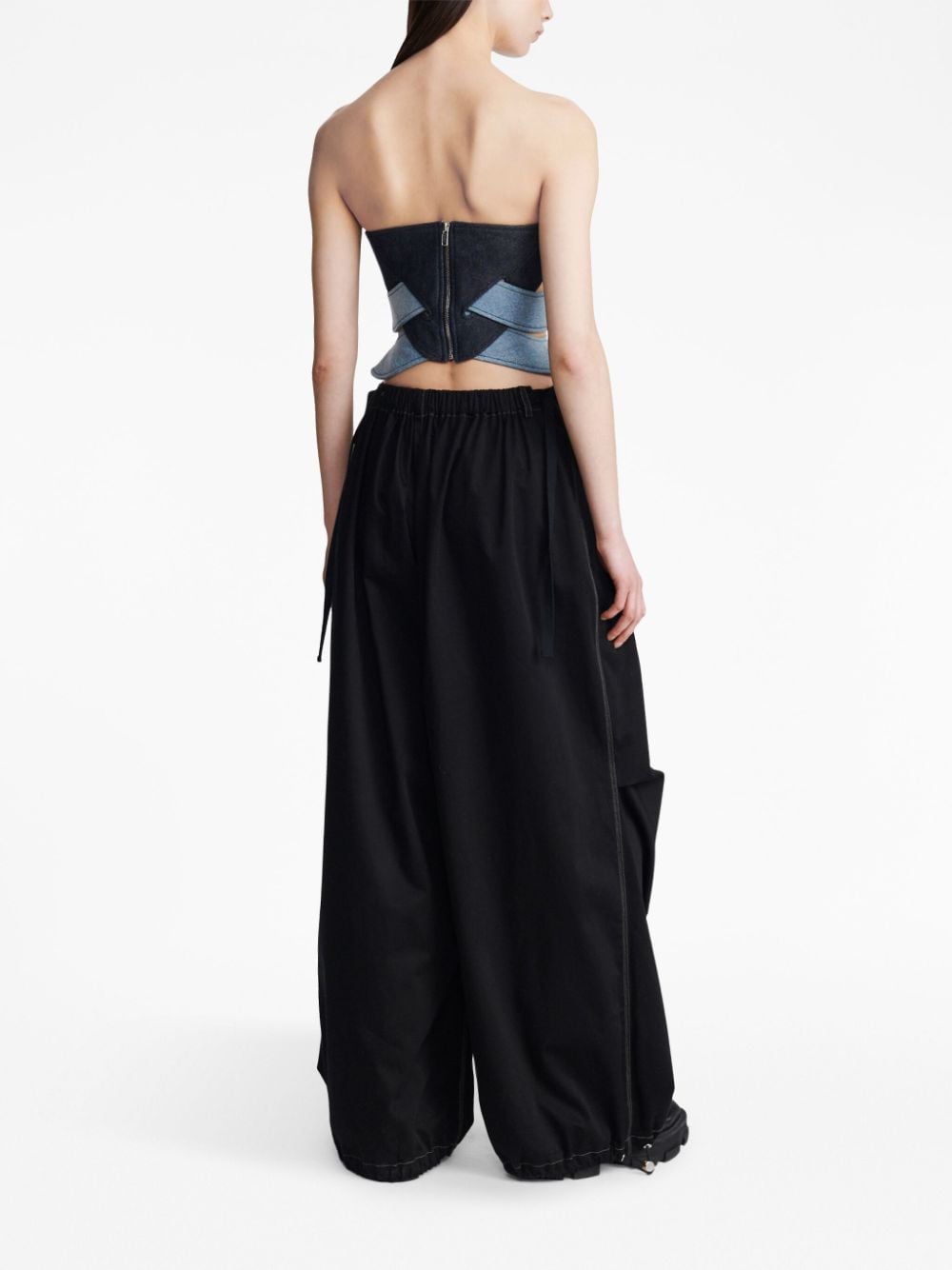 Dion Lee Darted Denim Corset In Indigo | ModeSens