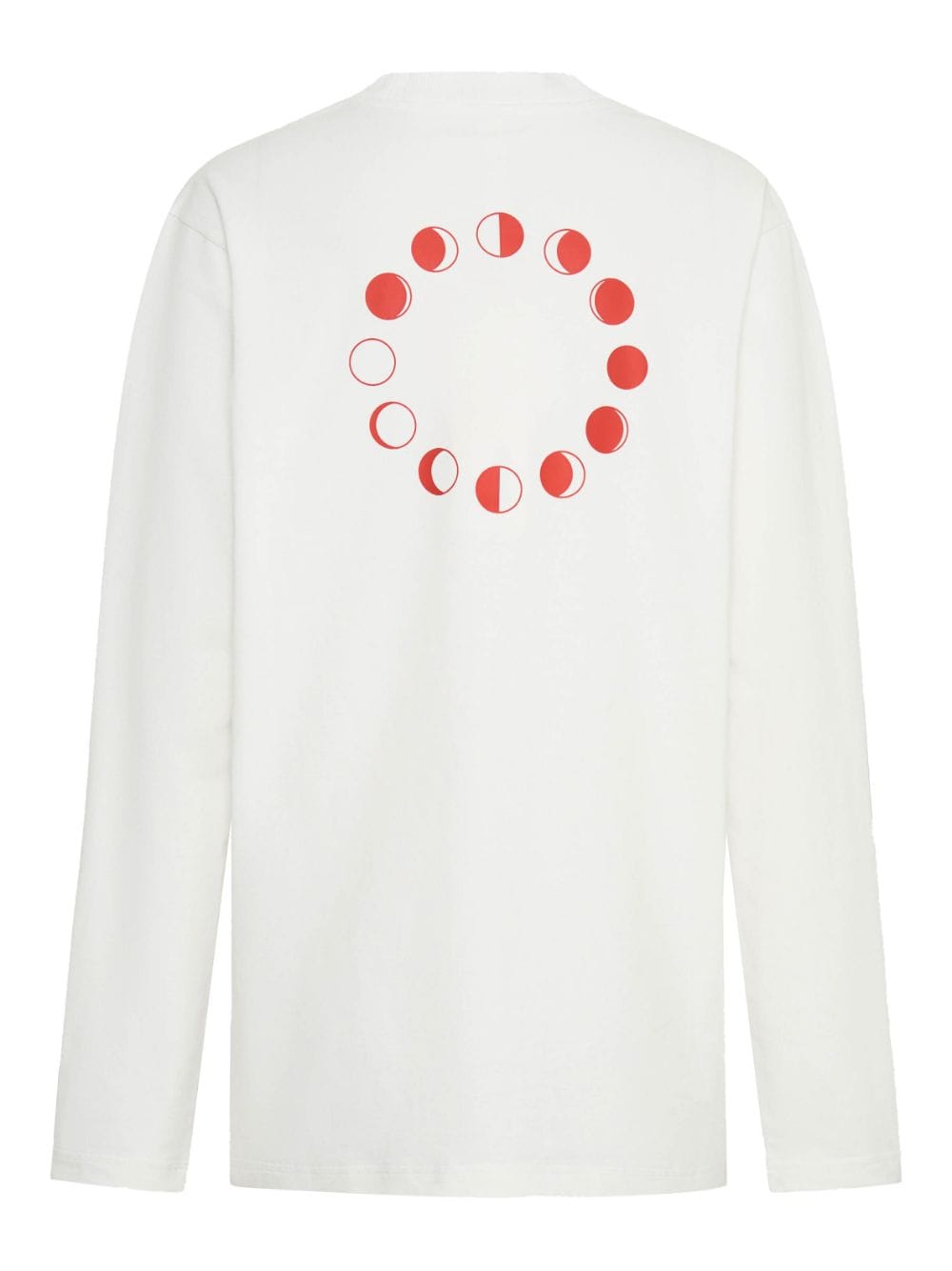 Dion Lee T-shirt met maanprint - WHITE/RED