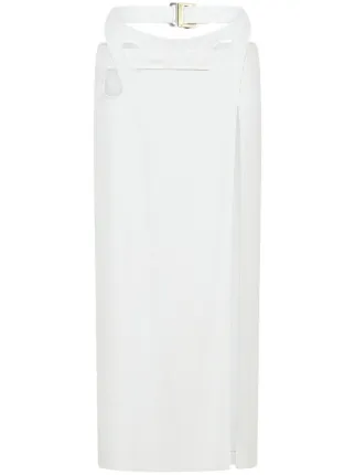 【Dion Lee】カットアウトジャージミディスカート Dion Lee カットアウト スカート | ホワイト | FARFETCH JP