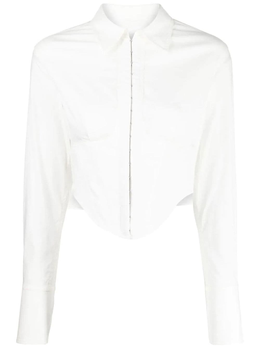 Shop Dion Lee Corset-style Darted Shirt In White