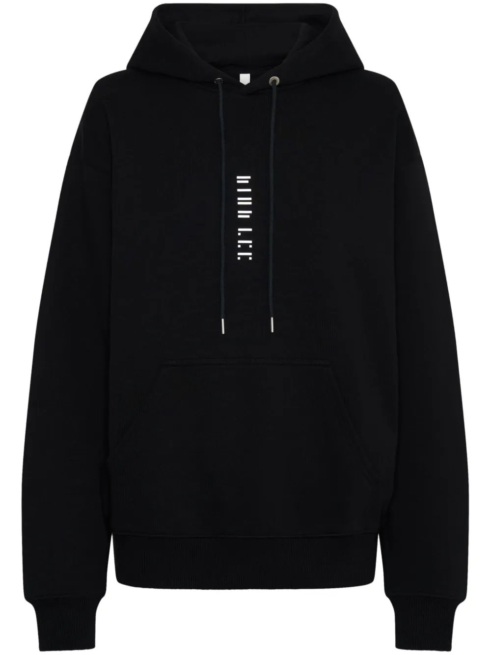 Dion Lee Reflective Moon-print Hoodie In Black/reflective