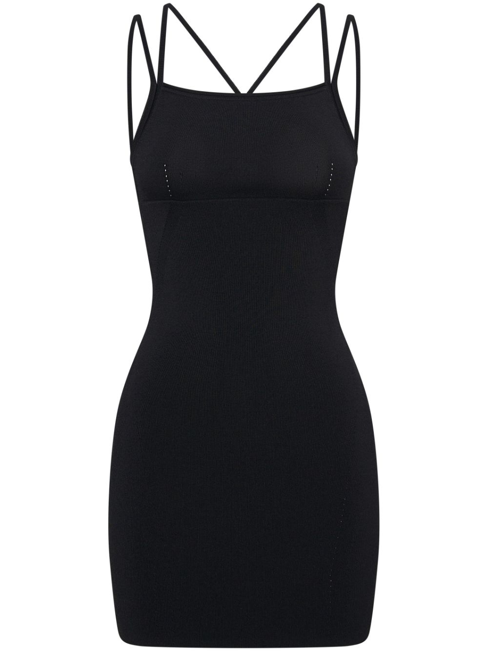 Shop Dion Lee Spaghetti-strap Mini Dress In Black
