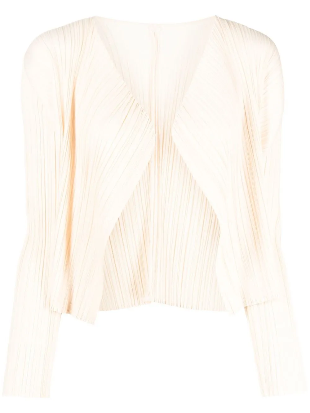 

Pleats Please Issey Miyake pleated cropped jacket - Neutrals