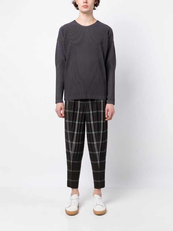 Homme Plissé Issey Miyake プリーツ ロングTシャツ - Farfetch