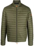 Save The Duck logo-patch puffer jacket - Green