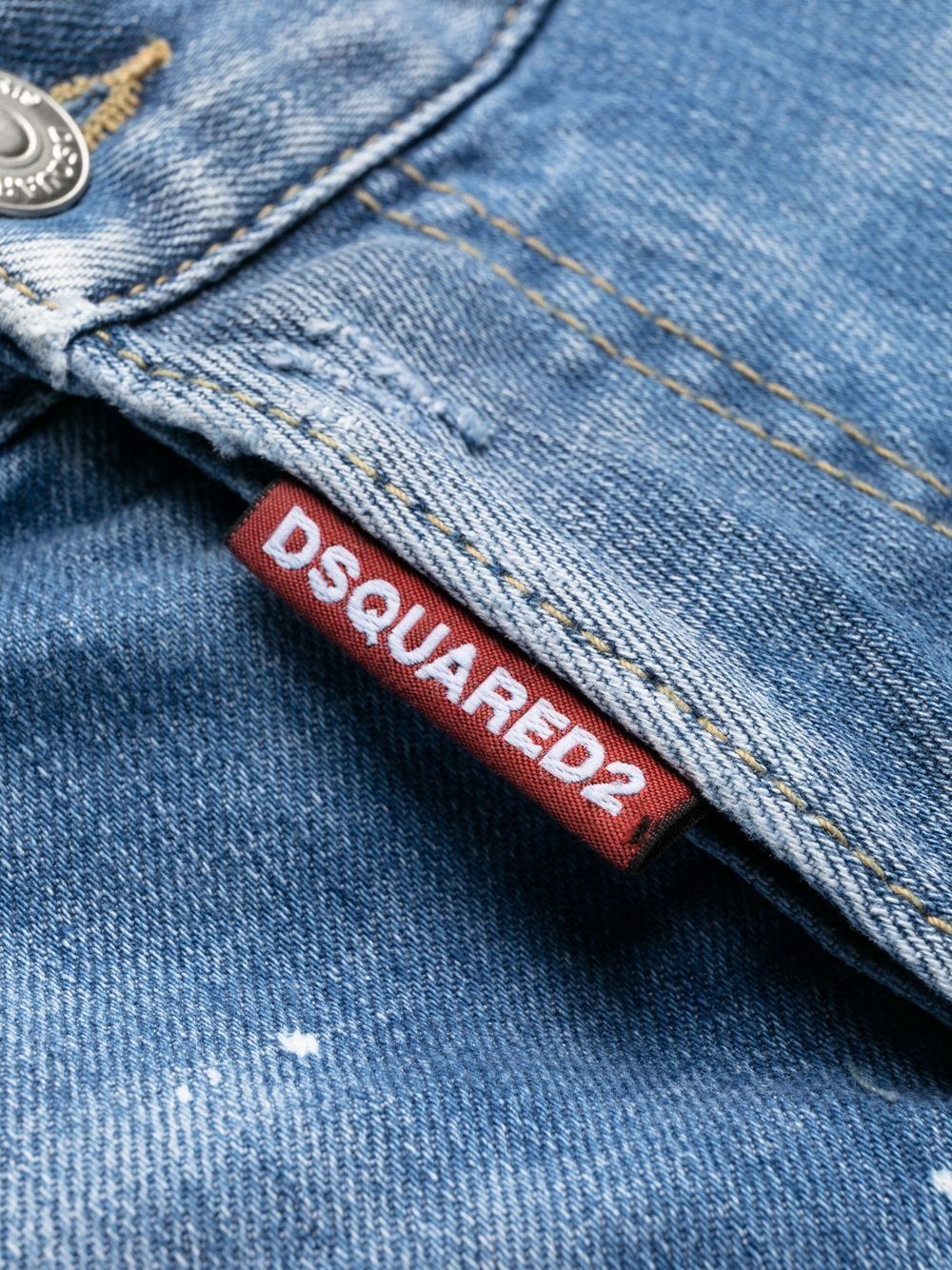 DSQUARED2 distressed mid-rise straight-leg jeans Men