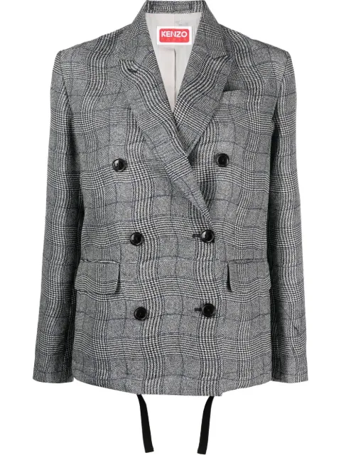 Kenzo Prince of Wales-check double-breasted blazer