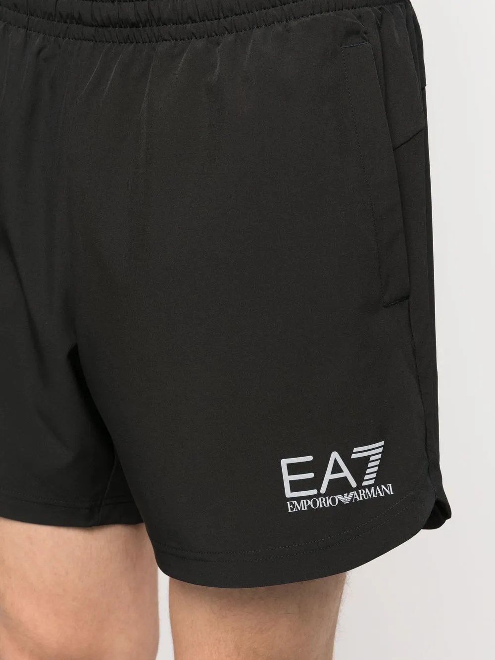 EA7 LOGO-PRINT DECK SHORTS