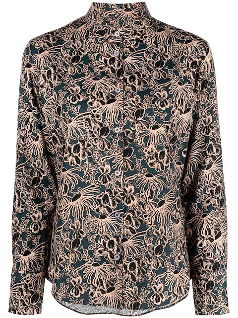 PS Paul Smith floral-print long-sleeve shirt 
