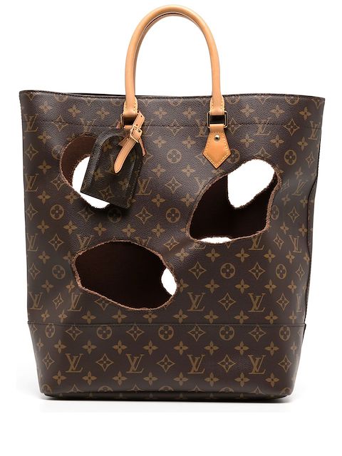 Louis Vuitton x Comme Des Garçons 2014 pre-owned burned holes monogram tote bag