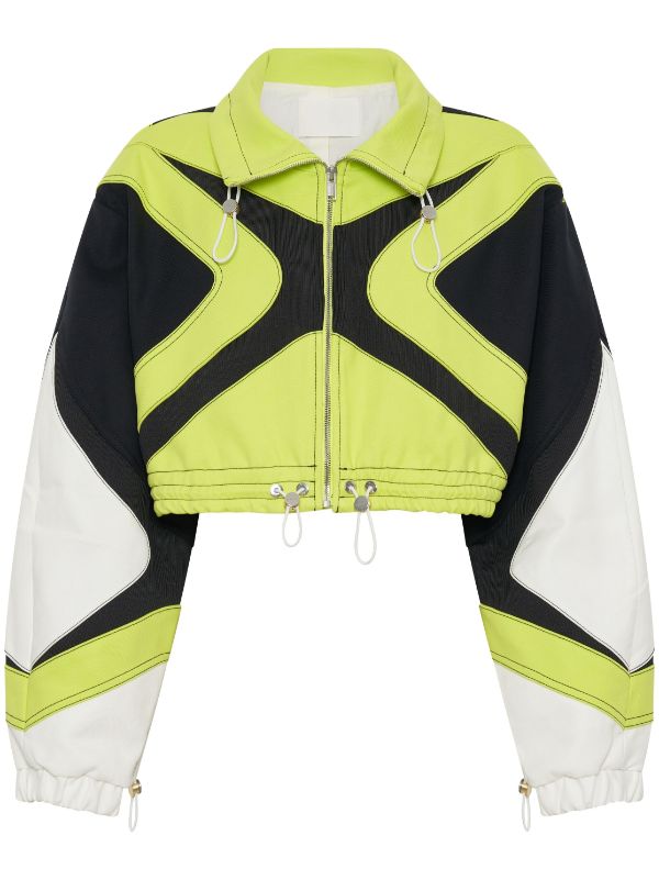 Neon yellow sales cropped jacket