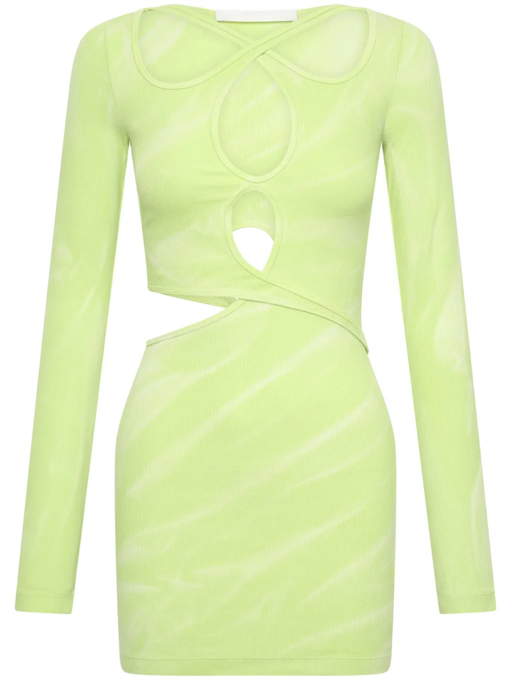 Dion Lee Faded-effect Mini Dress In Washed Light Zest