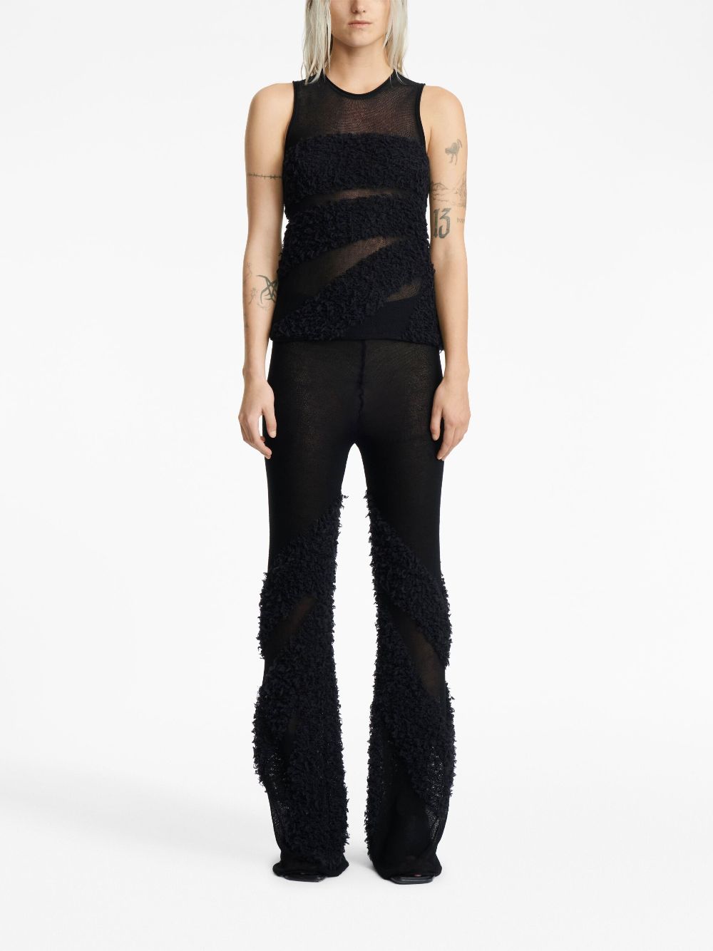 Dion Lee Broek met textuur - Zwart