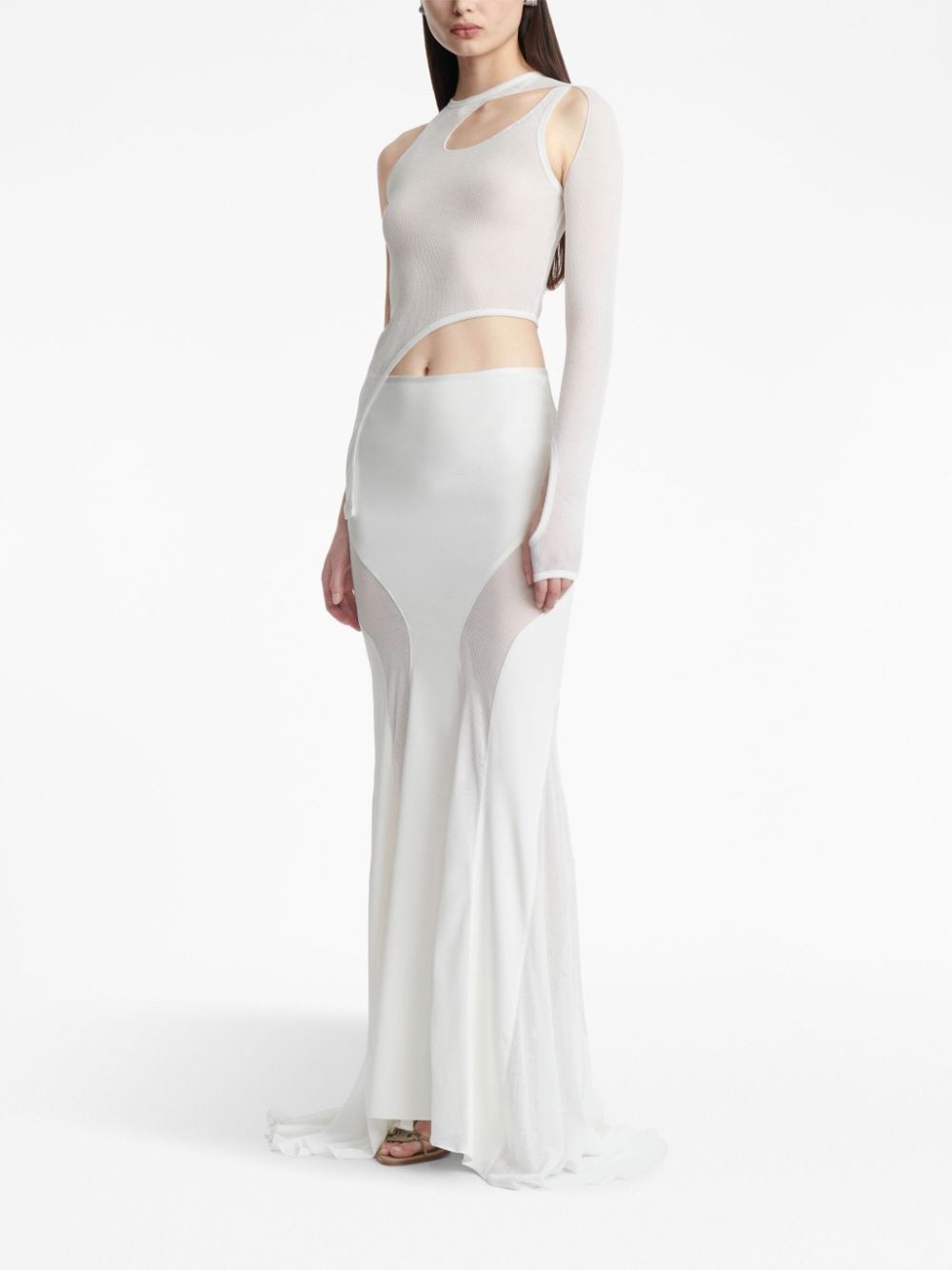 Dion Lee Crêpe maxi-jurk - Wit