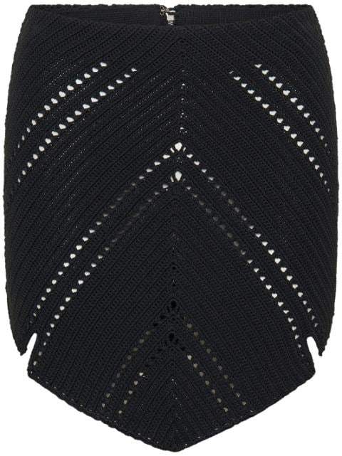 Dion Lee Leaf crochet high-waisted skirt