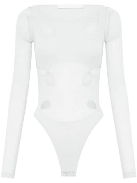 cut-out detail long-sleeve bodysuit